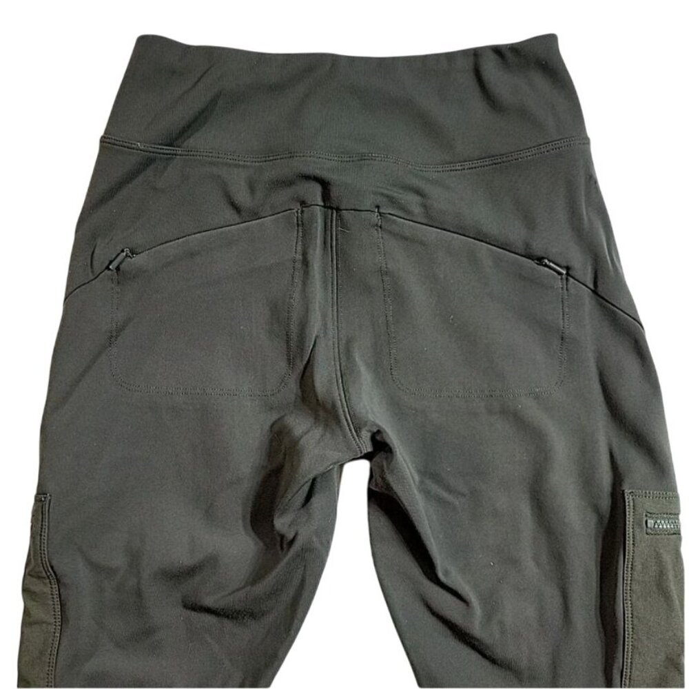Athleta Headlands Hybrid Cargo II Leggings Tights Aspen Olive Green Size 12 - Picture 5 of 5